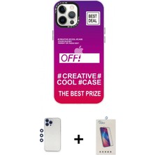 Pileli Store Pilelistore™ iPhone 12 Pro Max Kılıf Siluet Çizgi Koleksiyonu - Siyah Joko 5d Cam + Shine Kamera Lens - Lt