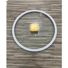 Casa Milano 30 cm Gri Silikon Cam Kapak & Ahşap Kulp