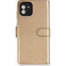 Zenvia Samsung Galaxy A03 Kılıf Trend S Plus Kapaklı Kılıf - Gold