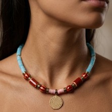 THEIA GemWorks Nayeli - Varisit ve Hematit Taşlı El Yapımı Kolye