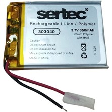 Zenvia Sertec 303040 3.7V 350 Mah Li-Polymer Pil (DEVRELI/1.5A)