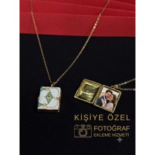 Melisa Takı & Aksesuar 316L Çelik Gold Renk Açılır Resimli Kolye (Fotoğraf Eklenebilir)