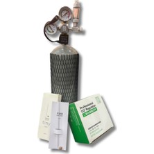 Profesyonel Bitkili Akvaryum Co₂ Sistemi - 2.5lt Çelik Co2 Tüpü(Dolu) + Zrdr Solenoid Regülatör + Aquario Tiny Difüzör