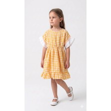 Mini Baray Kız Çocuk Fırfırlı Yazlık Pamuk Viskon Elbise (2-5 Yaş)