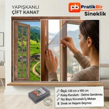 Pratikbir Sineklik / Kolay Kurulum Çift Kanat Pencere Için