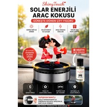 ShinyTouch Solar Enerjili Araç Kokusu-Güneşte Dönen Çift Figürü