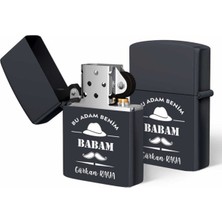 Kesene Isime Kişiye Özel Sevgiliye Babalara Hediye Bu Adam Benim Babam Yazılı Benzinli Çakmak Dolu Gönderim