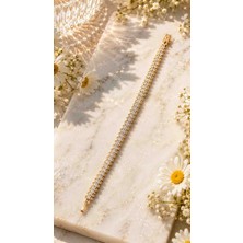 Xuping Gold Renk Taşlı Bileklik – Zirkon Taşlı Premium Kadın Bileklik
