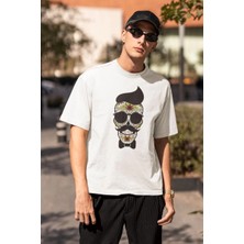 Zenvia Erkek Özel Baskılı Modern Fit %100 Pamuk Bisiklet Yaka T-Shirt