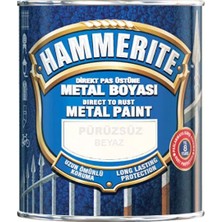 Marshall Hammerite Beyaz Pürüzsüz Metal Boyası 250 ml Direkt Pas Üstü Özelliği ile Uzun Süreli Koruma