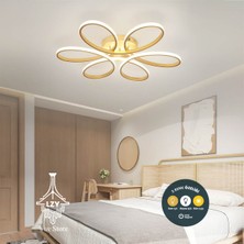 UltraMint Modern Geometrik LED Tavan Avizesi, Kumandalı, 3 Renk Işık Seçeneği