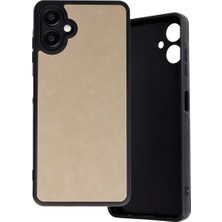Zenvia Samsung Galaxy A06 Kılıf Aras Deri Kapak - Pudra