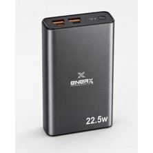 Enerx ENR-P20MT Powerbank 20000 Mah 22.5W Hızlı Şarj, Yeni Nesil Metal Kasa Taşınabilir Şarj Cihazı