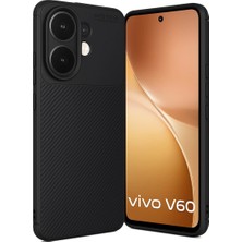 Zenvia Vivo V60 5g Auto Focus Karbon Kapak - Siyah