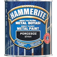 Marshall Hammerite Pürüzsüz Siyah Metal Boyası 250 ml Direkt Pas Üstü Özellikli