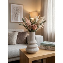 Triora Design Dalga Form Dekoratif Vazo – Modern Minimalist 3D Tasarım Vazo | 22CM x 15 cm