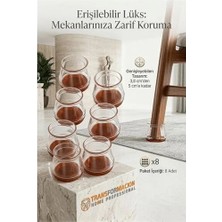 Zenvia Silent Keçe Tabanlı Şeffaf Sandalye Ayak Koruyucu 8'li Set 723000