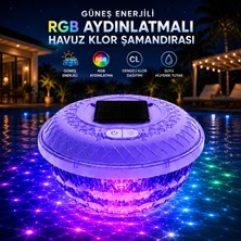 Multizone Güneş Enerjili Rgb LED Havuz Klor Şamandırası Uzaktan Kumandalı Su Geçirmez Dekoratif Havuz Aydınlatması