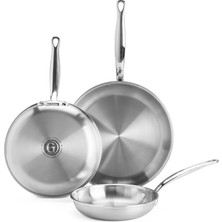 Greenpan Premiere Pro 5-Ply Paslanmaz Çelik 3 Parça Tava Seti 20-24-28 cm