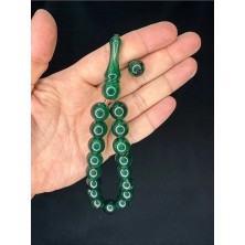 Anemore Collection Efe Boy Maskot Şak Şak Tesbih Akrilik Yeşil Renk Büyük Boy T-712