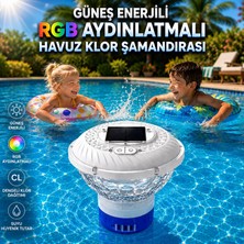 Multizone Güneş Enerjili Rgb LED Havuz Klor Şamandırası  Havuz Aydınlatma Lambası Klor Dağıtıcı Uzaktan Kumandalı IP67 Su Geçirmez