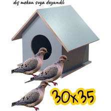 ncy Ahşap Kumru ve Güvercin Yuvası Dış Mekan Suya Dayanıklı 30 x 30 x 36 cm