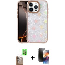 Pileli Store Pilelistore™ iPhone 16 Pro Max Kılıf Odak Prime - Siyah 3D Antistatik Mat Seramik Nano Ekran Koruyucu + Raze Metal Kamera Lens - Cltm