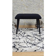 Sevinç Mobilya Siyah Metal Puf Bench Bench Tabure Antre Puf Becnh Tedyy Puf