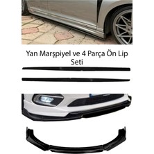 Sare Tuning Mercedes 210 F30 Düz Yan Marşpiyel + 4 Parça Ön Ek Piano Black Bodykit Set