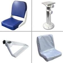 Goldsea Marine Tekne Kaptan Koltuğu 4'lü Set (Koltuk, Ayak, Dinlence, Korucuyu Kılıf) Sealux