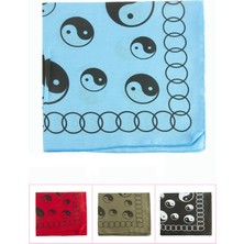 Tech Butiq Yin Yang Desenli Keten Bandana 50*50