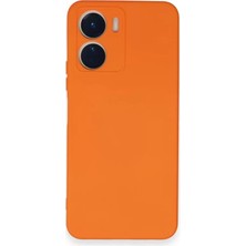 Gülsüm Aydın Newface Vivo Y16 Kılıf Nano Içi Kadife Silikon - Turuncu