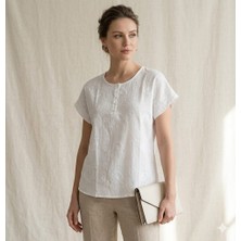 Meltem Collection Kısa Kol Müslin Bluz