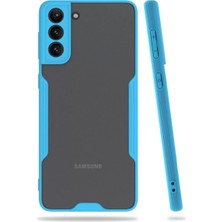 Gülsüm Aydın Newface Samsung Galaxy S21 Plus Kılıf Platin Silikon - Mavi