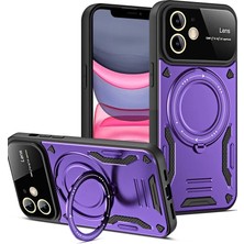 Gülsüm Aydın Newface Apple iPhone 11 Kılıf Joy Lens Standlı Kapak - Mor