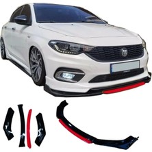 Sare Tuning Audi A7 4 Parça Kırmızı Ön Ek Piano Black Lip