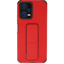 Gülsüm Aydın Newface Xiaomi Poco X5 5g Kılıf Mega Standlı Silikon - Kırmızı