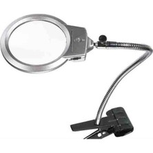 Bosile Mandallı Ayarlanabilir Başlıklı LED Işıklı Büyüteç 130 mm