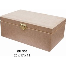 Ehobici Ahşap Dikdörtgen Kutu Klipsli 26X17CM KU350