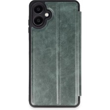 Gülsüm Aydın Newface Samsung Galaxy A06 Kılıf Flip Cover - Koyu Yeşil