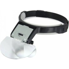 Bosile MG81001-B2 Çift Lens Takmalı 5 Lensli LED Işıklı Şapka Tip Büyüteç