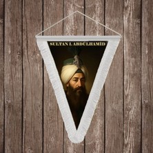Punto Dizayn Padişah I. Abdülhamid Beyaz Saçaklı Takdim Flama Bayrak Osmanlı Padişahları Serisi