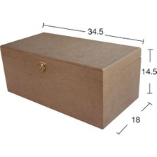 Ehobici Ahşap Dikdörtgen Kutu Klipsli 34,5X18CM KU341