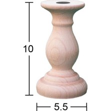 Ehobici Ahşap Şamdan 10X5,5CM ŞA59