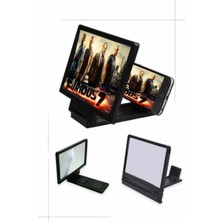 Bosile Büyük Boy Ekran Büyüteci 3D Siyah Telefon Projeksiyonu Telefon Ekran Büyütücü