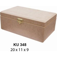 Ehobici Ahşap Dikdörtgen Kutu Klipsli 20X11CM KU348