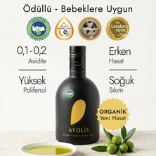 Ayolis Premium Organik Zeytinyağı 500 ml Yüksek Polifenollü Bebek Soğuk Sıkım Natürel Sızma Zeytinyağı