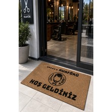 Valerine Life Erkek Kuaförü Berber Coco Hoş Geldiniz Işyeri Koko Kapı Önü Paspası 50X90CM Kişiye Firmaya Özel