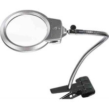 Bosile Mandallı Ayarlanabilir Başlıklı LED Işıklı Büyüteç 130 mm