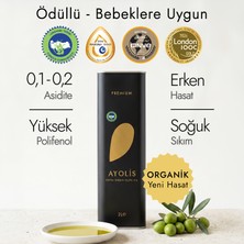 Ayolis Premium Organik Zeytinyağı 2 lt Yüksek Polifenollü Soğuk Sıkım Natürel Sızma Zeytinyağı